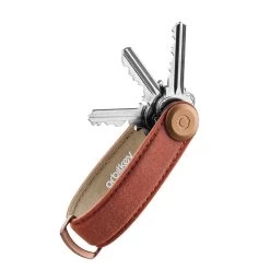Orbitkey 2.0 Waxed Canvas Keyholder Brick Red