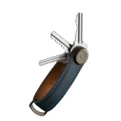 Orbitkey Crazy Horse Leather Key Organiser Marine Blue