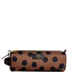 Wouf Dots School Pencil Case Camel