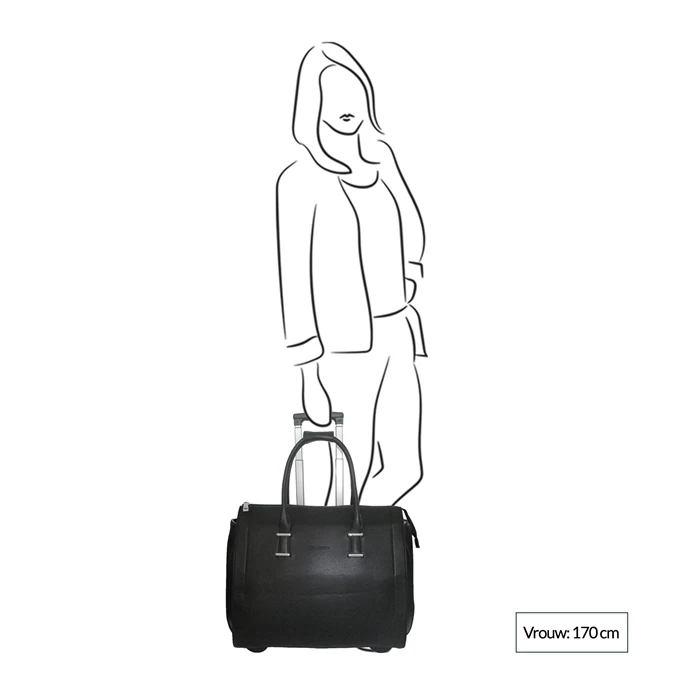 Olivia Lauren College Business Trolley Zwart 2 Olivia Lauren College Business Trolley Zwart - Image 2