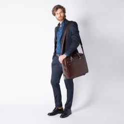 Piquadro Black Square Briefcase With Wheels Brown 10 Piquadro Black Square Briefcase With Wheels Brown -Mode Tassen Winkel image 1252