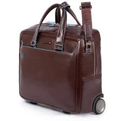 Piquadro Black Square Briefcase With Wheels Brown 12 Piquadro Black Square Briefcase With Wheels Brown -Mode Tassen Winkel image 1254