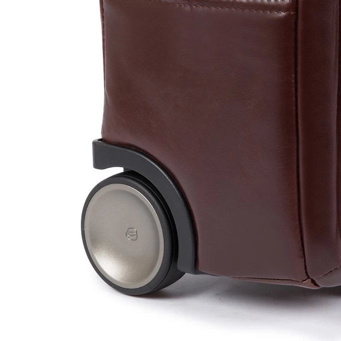 Piquadro Black Square Briefcase With Wheels Brown 6 Piquadro Black Square Briefcase With Wheels Brown - Image 6