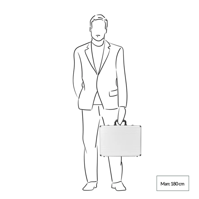 Dermata Business Attache Zilvergrijs 2 Dermata Business Attache Zilvergrijs - Image 2