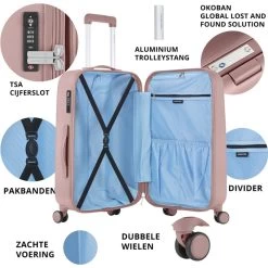 CarryOn Skyhopper Trolleyset 3pcs TSA Old Pink -Mode Tassen Winkel image 1510
