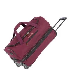 Travelite Basics Wheeled Duffle 55 Expandable Dark Red