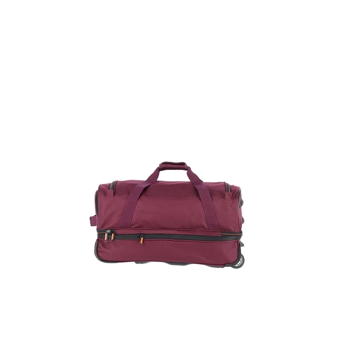 Travelite Basics Wheeled Duffle 55 Expandable Dark Red 2 Travelite Basics Wheeled Duffle 55 Expandable Dark Red - Image 2