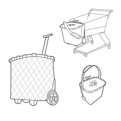 Reisenthel Shopping Carrycruiser Rhombus Midnight Gold -Mode Tassen Winkel image 2078