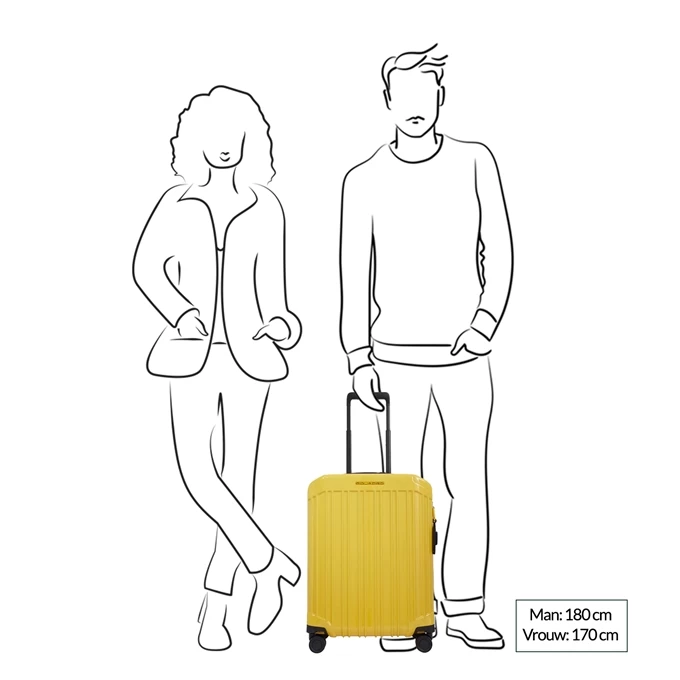 Piquadro PQ-Light Cabin Trolley 55 Shine Yellow 2 Piquadro PQ-Light Cabin Trolley 55 Shine Yellow - Image 2