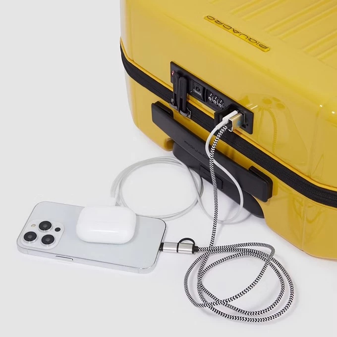 Piquadro PQ-Light Cabin Trolley 55 Shine Yellow 9 Piquadro PQ-Light Cabin Trolley 55 Shine Yellow - Image 9
