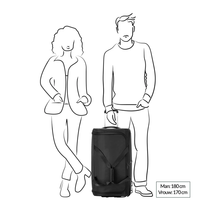 Roncato Ironik 2.0 Duffle Trolley 70 Nero 2 Roncato Ironik 2.0 Duffle Trolley 70 Nero - Image 2