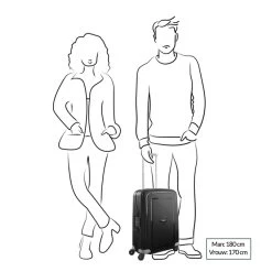 Samsonite S'Cure Spinner 55 + 75 Set Black -Mode Tassen Winkel image 262