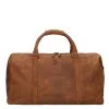 Travelbags The Base Leather Weekender Cognac
