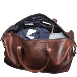 Leonhard Heyden Roma Travel Bag Dark Brown -Mode Tassen Winkel image 2880