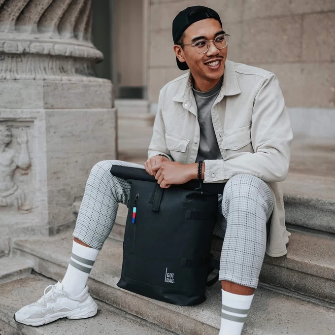 GOT BAG Rolltop Backpack Black 2 GOT BAG Rolltop Backpack Black - Image 2