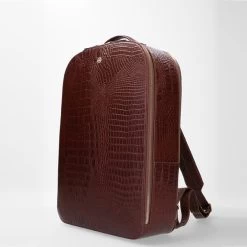 FMME. Claire 13.3 Backpack Croco Brown -Mode Tassen Winkel image 3699