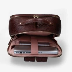 FMME. Claire 13.3 Backpack Croco Brown -Mode Tassen Winkel image 3702