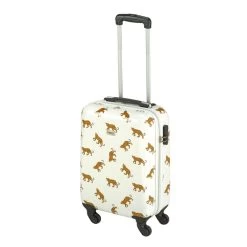 Princess Traveller Trendy Animal Leopard Cabin Trolley S White