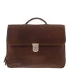 Plevier Vintage Oxford Laptoptas 3 Vaks 15.6" Donkerbruin