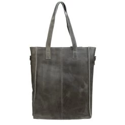 DSTRCT Raider Road Shopper Laptoptas 15,6" Leer Grijs