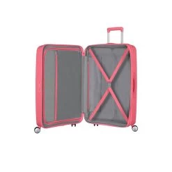 American Tourister Soundbox Spinner 77 Expandable Sun Kissed Coral -Mode Tassen Winkel image 435