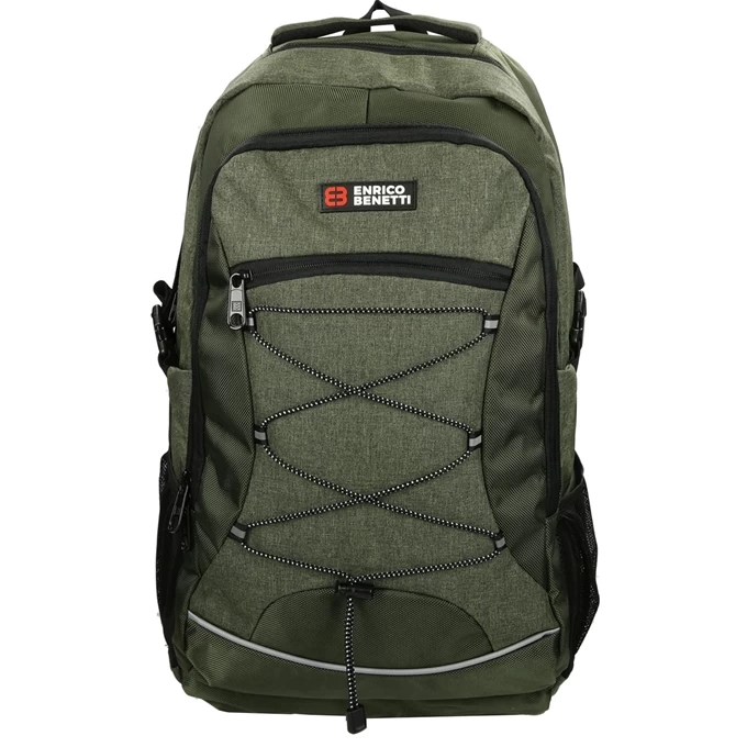 Enrico Benetti Yellow Stone 17'' Laptop Rugzak Olijf 1 Enrico Benetti Yellow Stone 17'' Laptop Rugzak Olijf