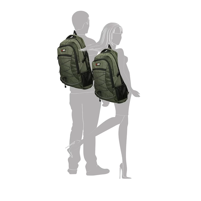 Enrico Benetti Yellow Stone 17'' Laptop Rugzak Olijf 2 Enrico Benetti Yellow Stone 17'' Laptop Rugzak Olijf - Image 2