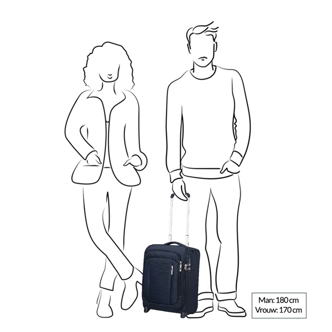 Samsonite Respark Upright 45 Underseater Midnight Blue 2 Samsonite Respark Upright 45 Underseater Midnight Blue - Image 2