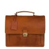 Burkely Scott Vintage Briefcase 2 Compartment Cognac