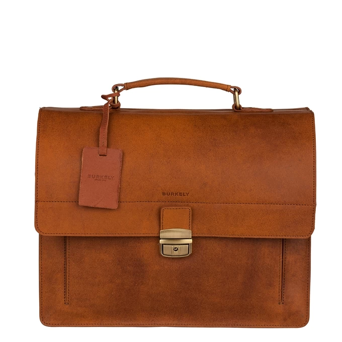Burkely Scott Vintage Briefcase 2 Compartment Cognac 1 Burkely Scott Vintage Briefcase 2 Compartment Cognac