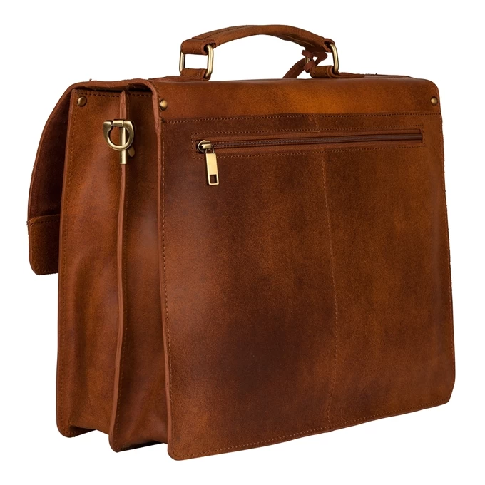 Burkely Scott Vintage Briefcase 2 Compartment Cognac 5 Burkely Scott Vintage Briefcase 2 Compartment Cognac - Image 5