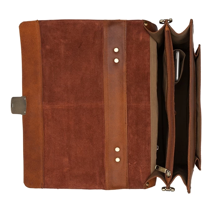 Burkely Scott Vintage Briefcase 2 Compartment Cognac 6 Burkely Scott Vintage Briefcase 2 Compartment Cognac - Image 6