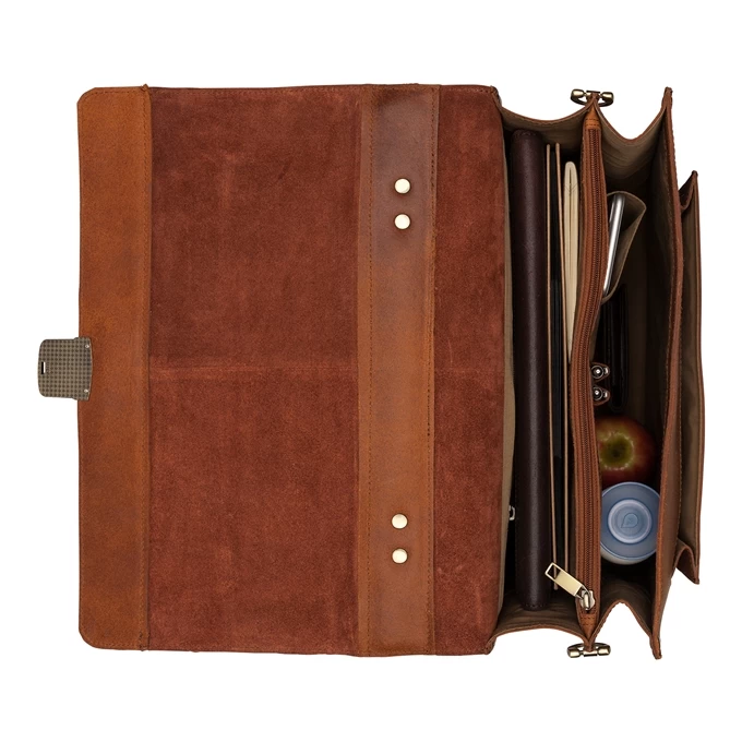 Burkely Scott Vintage Briefcase 2 Compartment Cognac 7 Burkely Scott Vintage Briefcase 2 Compartment Cognac - Image 7