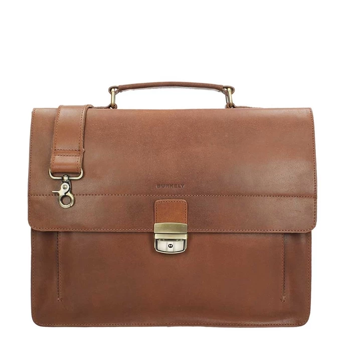 Burkely Scott Vintage Briefcase 2 Compartment Cognac 8 Burkely Scott Vintage Briefcase 2 Compartment Cognac - Image 8