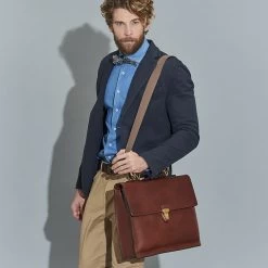 The Bridge Story Uomo Briefcase Brown -Mode Tassen Winkel image 4870
