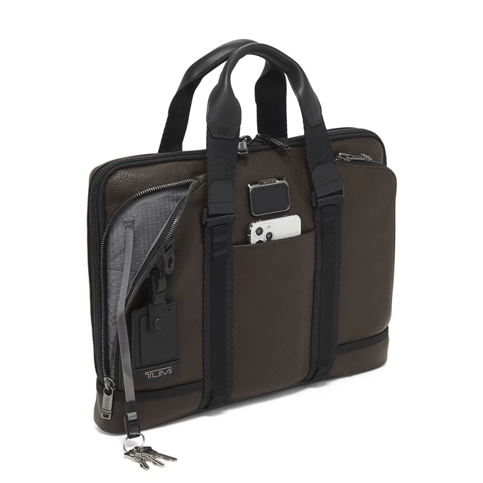 Tumi Alpha Bravo Aviano Academy Brief Dark Brown 5 Tumi Alpha Bravo Aviano Academy Brief Dark Brown - Image 5