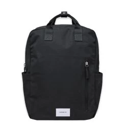 Sandqvist Knut Backpack Black With Black Webbing