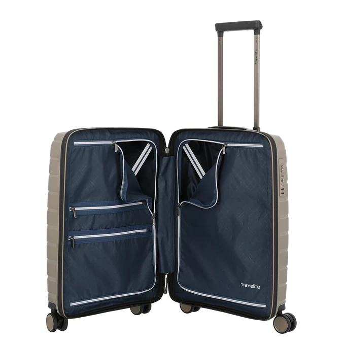 Travelite Air Base 4 Wiel Trolley S Champagne Metallic 7 Travelite Air Base 4 Wiel Trolley S Champagne Metallic - Image 7