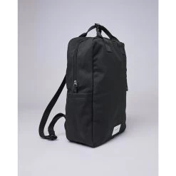 Sandqvist Knut Backpack II Black With Black Webbing -Mode Tassen Winkel image 5332