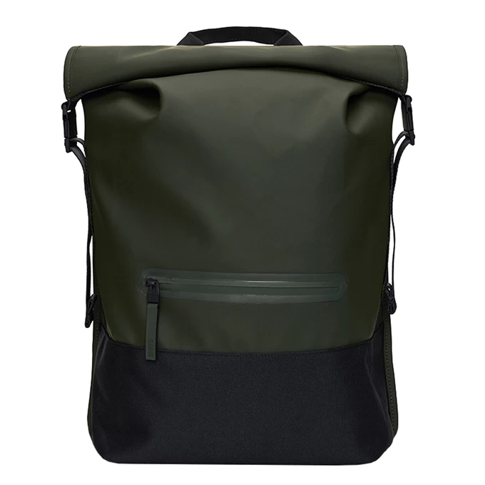 Rains Trail Rolltop Backpack W3 Green 1 Rains Trail Rolltop Backpack W3 Green