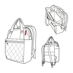 Reisenthel Travelling Allrounder R Rhombus Midnight Gold -Mode Tassen Winkel image 5496