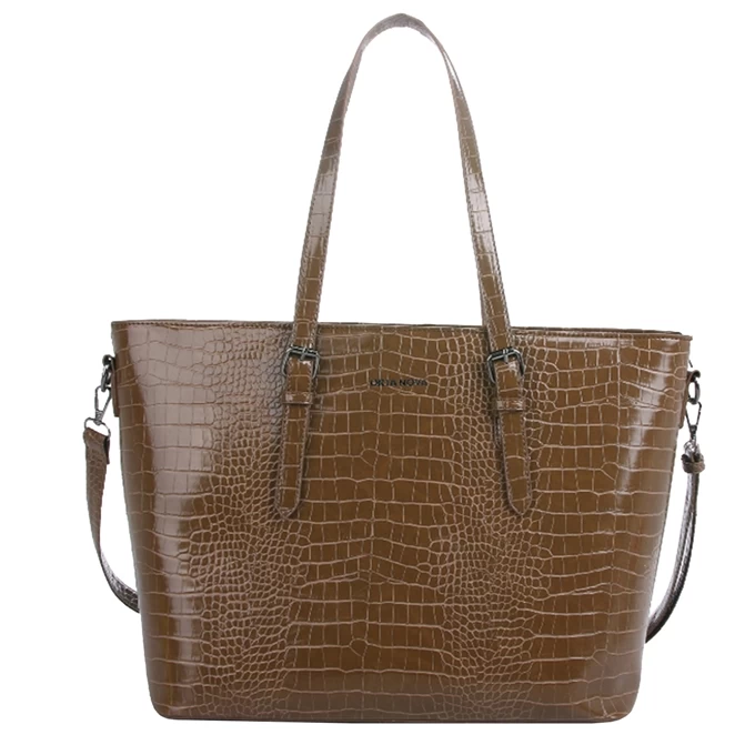 Orta Nova Brescia Shopper Croco Nuthatch 1 Orta Nova Brescia Shopper Croco Nuthatch