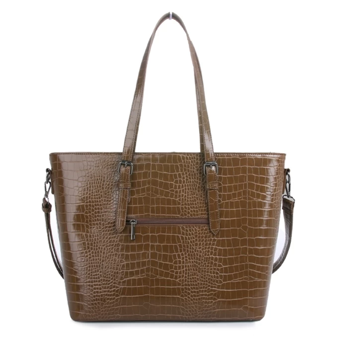 Orta Nova Brescia Shopper Croco Nuthatch 2 Orta Nova Brescia Shopper Croco Nuthatch - Image 2