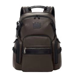 Tumi Alpha Bravo Nathan Navigation Backpack Leather Dark Brown