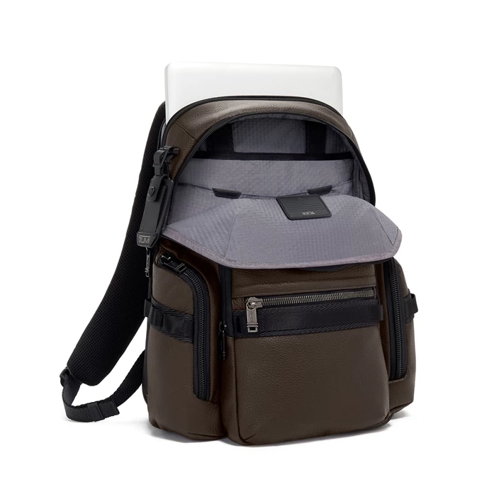 Tumi Alpha Bravo Nathan Navigation Backpack Leather Dark Brown 5 Tumi Alpha Bravo Nathan Navigation Backpack Leather Dark Brown - Image 5
