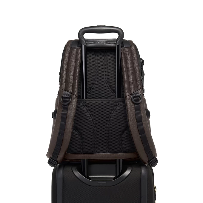 Tumi Alpha Bravo Nathan Navigation Backpack Leather Dark Brown 7 Tumi Alpha Bravo Nathan Navigation Backpack Leather Dark Brown - Image 7