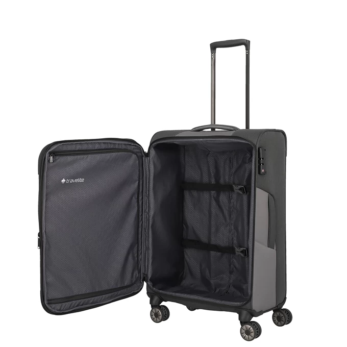 Travelite Viia 4 Wheel Trolley M Expandable Anthracite 8 Travelite Viia 4 Wheel Trolley M Expandable Anthracite - Image 8