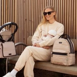 Babymel Stoller Bag Eco Quilt Fawn -Mode Tassen Winkel image 7535