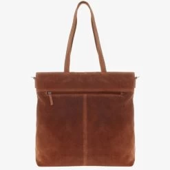 Mozz Momsbag Shopper Suede Cognac -Mode Tassen Winkel image 7629