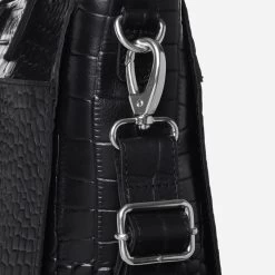 Mozz Croco Savanna Luiertas Black Croco -Mode Tassen Winkel image 7635